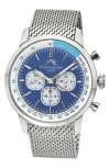 Porsamo Bleu Simon Mesh Strap Chronograph Watch, 44mm