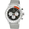 Porsamo Bleu Simon Mesh Strap Chronograph Watch, 44mm In Silver And Black