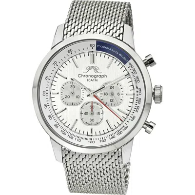 Porsamo Bleu Simon Mesh Strap Chronograph Watch, 44mm In Silver And White