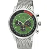 Porsamo Bleu Simon Mesh Strap Chronograph Watch, 44mm In Silver Black And Green
