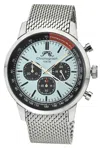 Porsamo Bleu Simon Stainless Steel Chronograph Silver Tone & Black And Blue Men's Watch 1322asis In Multi