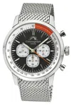 Porsamo Bleu Simon Stainless Steel Chronograph Silver Tone & Black Men's Watch 1321bsis In Multi