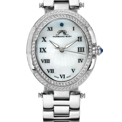 Porsamo Bleu South Sea Oval Crystal Women's Bracelet Watch, 106esso In Grey