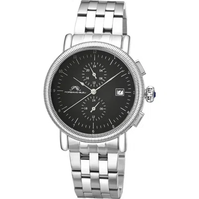 Porsamo Bleu Valor Bracelet Strap Chronograph Watch, 44mm In Silver Black