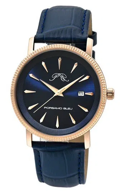 Porsamo Bleu Veritas 2 Watch, 40mm In Blue