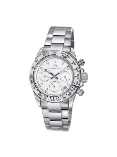 Porsamo Bleu Women's Alexis 37mm Stainless Steel Chronograph Bracelet Watch In Sapphire