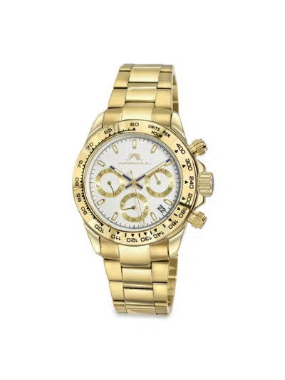 PORSAMO BLEU WOMEN'S ALEXIS 37MM STAINLESS STEEL CHRONOGRAPH BRACELET WATCH