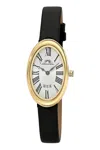 Porsamo Bleu Women's Eloise Genuine Leather Band Watch 1353bell In Black