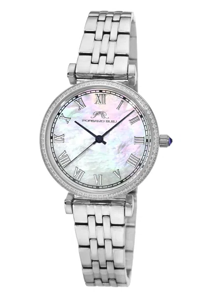 Porsamo Bleu Women's Emma Stainless Steel Silver Tone And White Mop Dial Watch 1142aems In Metallic