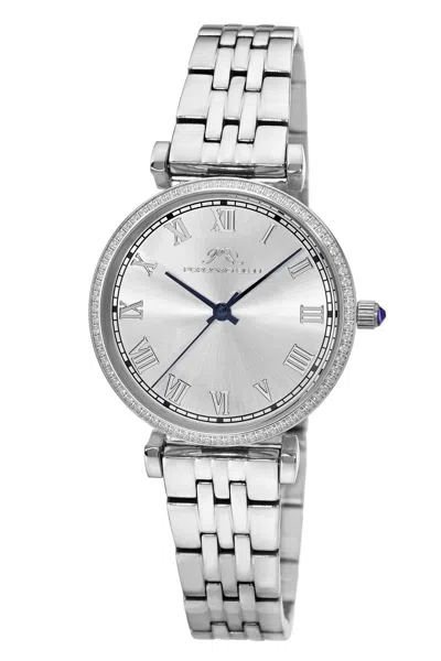 Porsamo Bleu Women's Emma Stainless Steel Silver Tone Sunray Dial Watch 1411aems In Gray