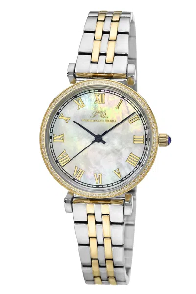 Porsamo Bleu Women's Emma Stainless Steel Two Tone And White Mop Dial Watch 1142dems In Metallic