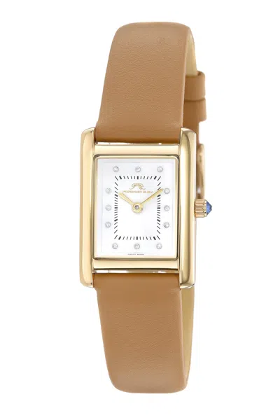 Porsamo Bleu Women's Karolina Genuine Leather Band Watch 1082ckal In Brown