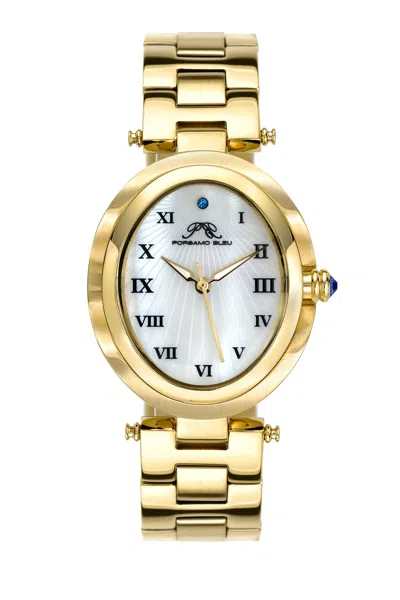 Porsamo Bleu Women's South Sea Oval Stainless Steel Watch 105bsso In White
