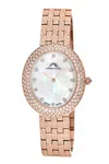 Porsamo Bleu Women's Topaz Angelica Stainless Steel Bracelet Watch 1342cans In Pink
