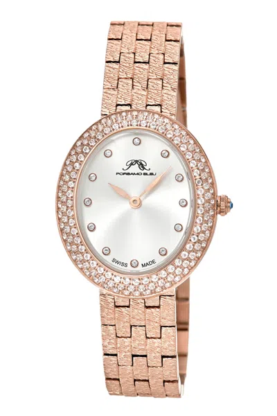 Porsamo Bleu Women's Topaz Angelica Stainless Steel Bracelet Watch 1344cans In Gold