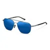 Porsche Design Blue Black Metal Sunglasses In Blue