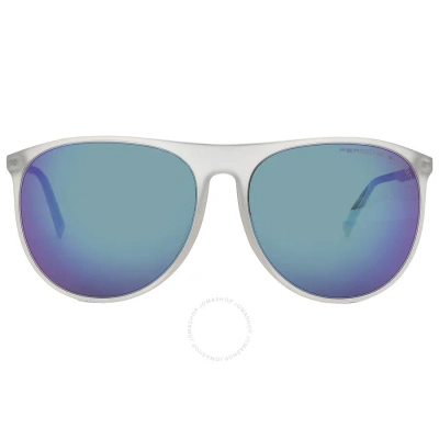 Porsche Design Blue Oval Men's Sunglasses P8596 A 58 In Blue / White