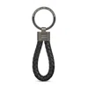 Porsche Design Braided Leather Rope Key Ring In Black