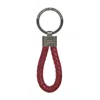 Porsche Design Braided Leather Rope Key Ring In Red