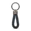 Porsche Design Braided Leather Rope Key Ring In Blue