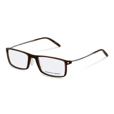 Porsche Design Brown Metal Frames In Black