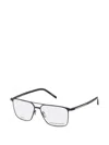 Porsche Design Double-bridge Rectangle-frame Glasses In Black