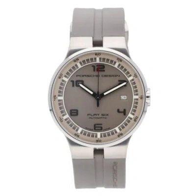 Pre-owned Porsche Design Flat Six Grey Dial 40mm Automatic Men's Watch P.635141541263