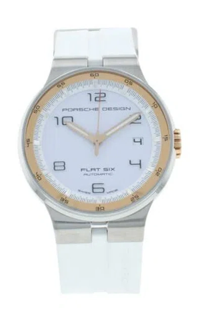 Pre-owned Porsche Design Flat Six Steel & 18kt Gold 40mm Auto Men's Watch P.635147641256