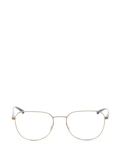 Porsche Design Geometric-frame Glasses In Gold