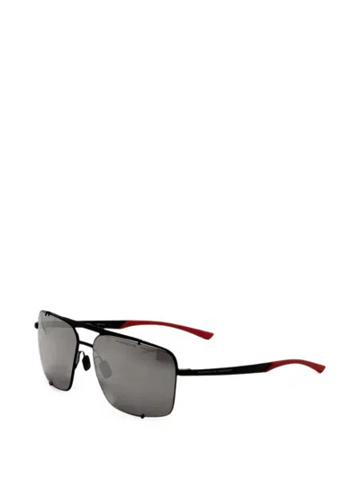 Porsche Design Geometric-frame Sunglasses In Black