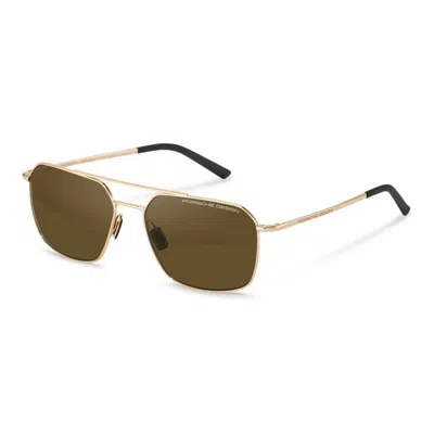 Porsche Design Gold Metal Sunglasses