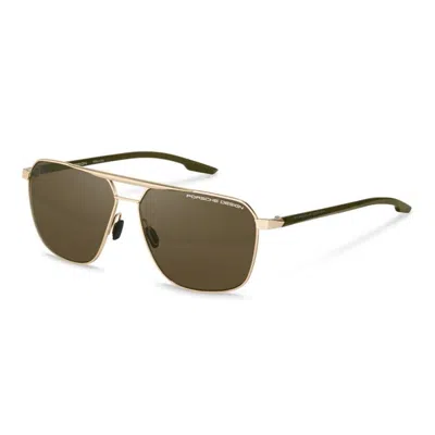 Porsche Design Gold Metal Sunglasses