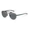 Porsche Design Grey Black Titanium Sunglasses In Gray