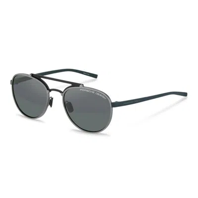Porsche Design Grey Black Titanium Sunglasses In Gray