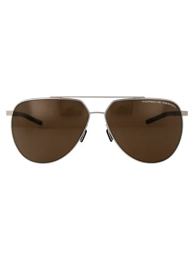 Porsche Design Grey/black Metal Sunglasses