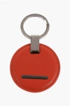 PORSCHE DESIGN LEATHER AND METAL KEYRING