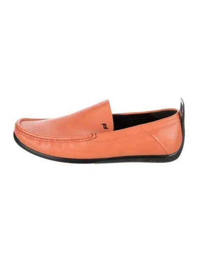 Pre-owned Porsche Design Leather Loafers In Orange