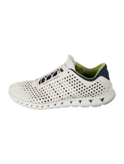 Pre-owned Porsche Design Leather Polka Dot Print Athletic Sneakers In Neutrals/white
