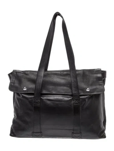 Pre-owned Porsche Design Leather Tote In Black