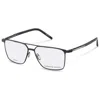 Porsche Design Double-bridge Rectangle-frame Glasses In Black