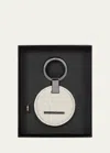 Porsche Design Men's Circle Leather Logo Keyring In White