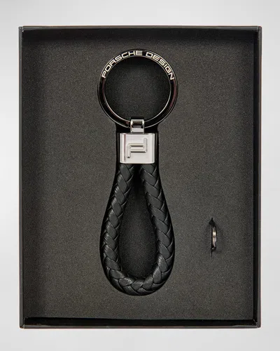 Porsche Design Men's Pd Keyring Leather Cord In Black