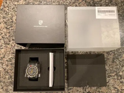 Pre-owned Porsche Design Mens Black Chronograph Carbon Composite Watch. Unused In Box