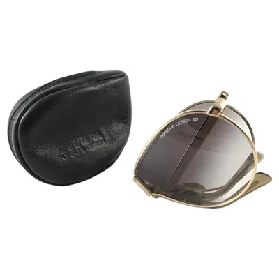Pre-owned Porsche Design New Vintage  5622 40 Gold Foldable Sunglasses 1990s In Black