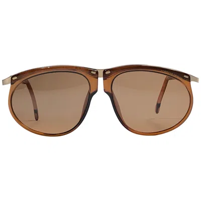 Pre-owned Porsche Design New Vintage  By Carrera 5660 Amber And Gold Sunglasses In Brown