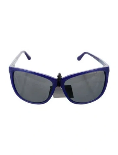 Pre-owned Porsche Design Oversize Tinted Sunglasses In Blue