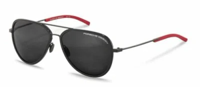 Pre-owned Porsche Design P 8691 A Black/gray Polarized Sunglasses