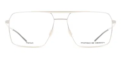 Porsche Design P8386 B Men's Glasses Silver Size 57 - Free Lenses - Blue Light Block Available