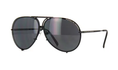 Pre-owned Porsche Design P8478 Black/dark Grey + Silver Mirror Lenses (d/v343) Sunglasses