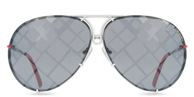 Porsche Design P8478t T360 Occhiali Da Sole Argentati Per Uomo In Silver